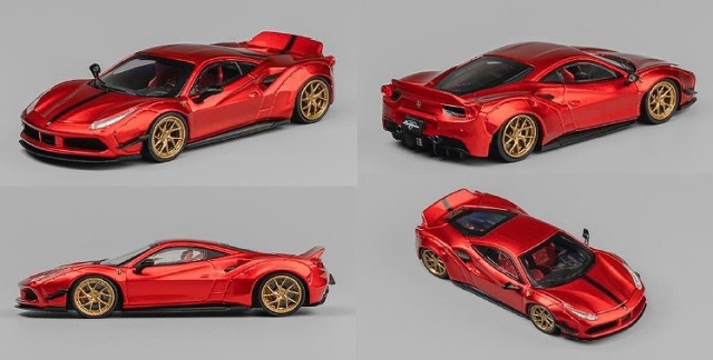 CM-MODEL 1/64 LB-WORKS 488 Widebody レッドメタリック