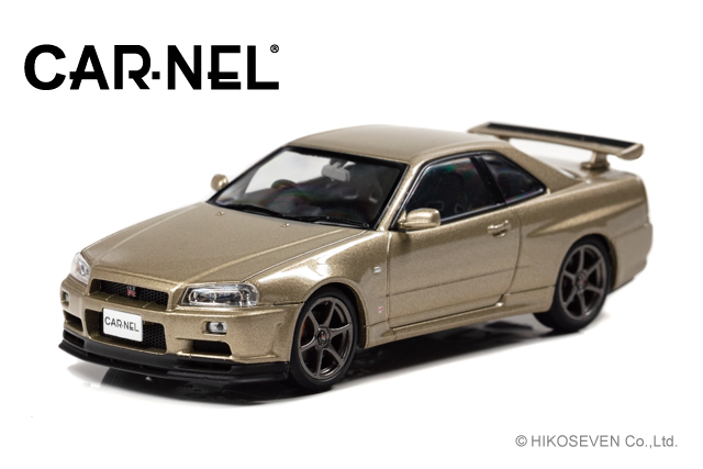 CARNEL 1/43 日産 スカイライン GT-R Mspec Nur (BNR34) 2002 Silica Brass *限定500台