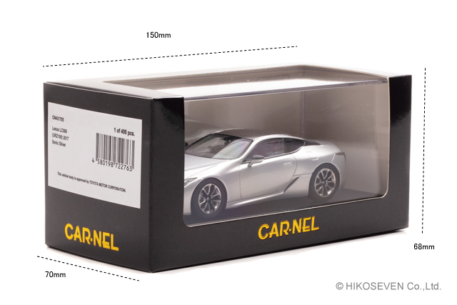 CARNEL 1/43 レクサス LC500 (URZ100) 2017 Sonic Silver *限定400台