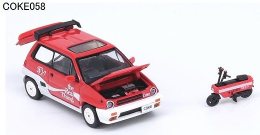 INNO 1/64 ホンダ シティ ターボII Coca-Cola Motocompo付属