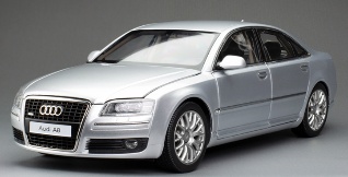 <予約 2026/11月発売予定> DICO 1/18 アウディ A8 D3 4.2 TDI シルバー