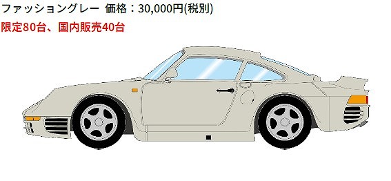 <予約 2027/2月発売予定> EIDOLON 1/43 ポルシェ 959 1986 ファッショングレー(限定80台)
