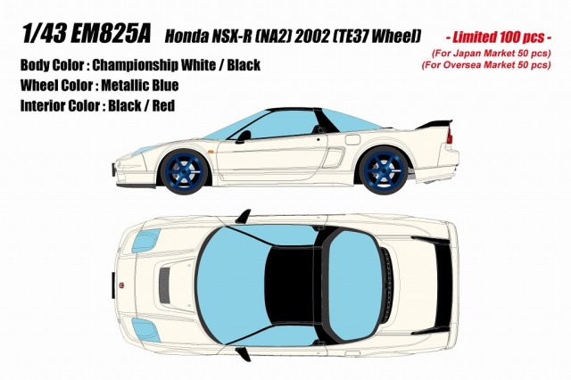 <予約 2026/3月発売予定> EIDOLON 1/43 ホンダ NSX-R (NA2) 2002  (TE37ホイール) チャンピオンシップホワイト(限定100台)