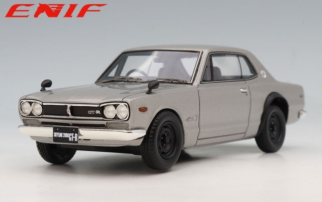 <予約 2026/7月末発売予定> ENIF 1/43 日産 スカイライン 2000 GT-R 2ドア HT（KPGC10） シルバー