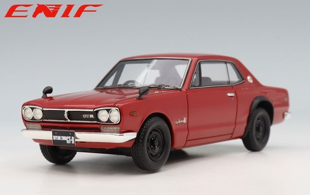 <予約 2026/7月末発売予定> ENIF 1/43 日産 スカイライン 2000 GT-R 2ドア HT（KPGC10） レッド