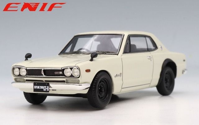 <予約 2026/7月末発売予定> ENIF 1/43 日産 スカイライン 2000 GT-R 2ドア HT（KPGC10） ホワイト