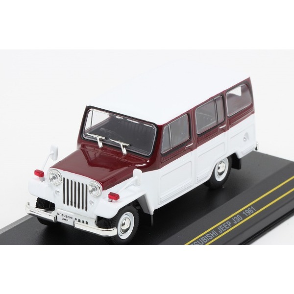 【FIRST43】 1/43 三菱 ジープ 1961年 ホワイト & ワインレッド