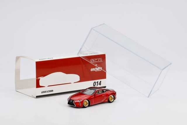 GCD 1/64 Lexus LC500h（Red）- Low-riding version - -LHD-　encheryコラボレーション