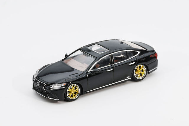 <予約 2026/12月発売予定> GCD×enchery 1/64 Lexus LS500 ローライダーバージョン ブラック