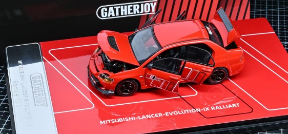 <予約 2026/11月発売予定> GATHERJOY 1/43 三菱 ランサーエボリューション IX ラリーアート レッド フルオープニング