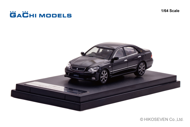 <予約 2026/12月以降発売予定> GACHI MODELS 1/64 Toyota CROWN Athlete (2005) Black