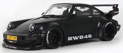 <予約 2027/2月下旬発売予定> GT SPIRIT 1/18 RWB BLACK 2013 (マットブラック)