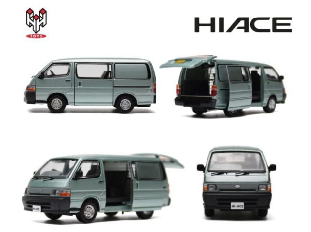 HUNG HING TOYS 1/64 Toyota ハイエース バン メタリックグリーン