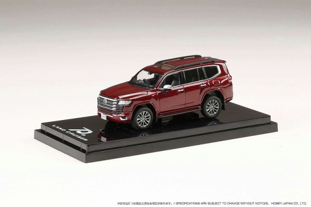HobbyJapan 1/64 トヨタ ランドクルーザー (JA300W) ZX ダークレッドマイカメタリック / ブラック内装