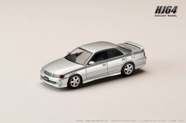 HJ64 1/64 トヨタ チェイサー ツアラーV (JZX100) アーリーバージョン (1996) シルバーメタリック