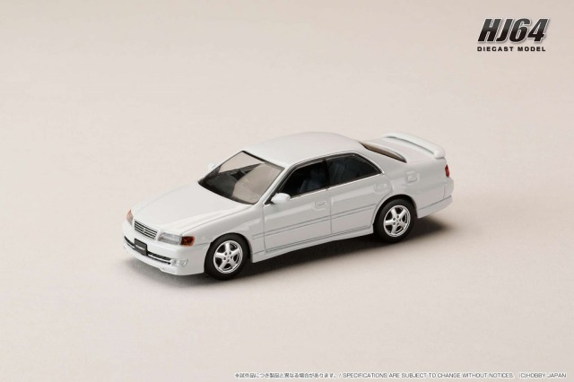 HJ64 1/64 トヨタ チェイサー ツアラーV (JZX100) アーリーバージョン (1996) スーパーホワイト II