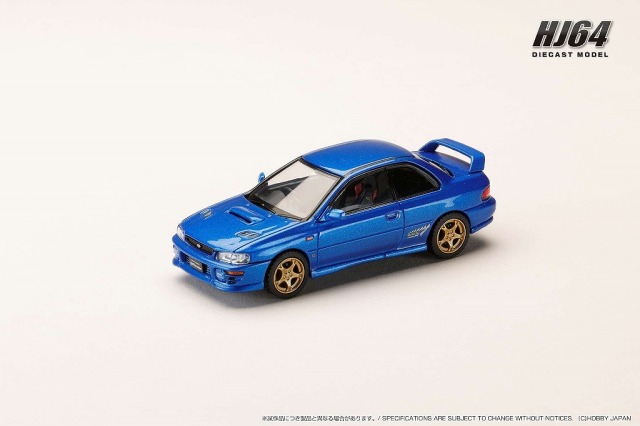 HJ64 1/64 スバル インプレッサ PURE SPORTS COUPE WRX type R STi Version (GC8) ソニックブルーマイカ