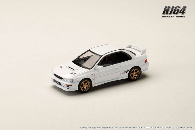 HJ64 1/64 スバル インプレッサ PURE SPORTS COUPE WRX type R STi Version (GC8) フェザーホワイト
