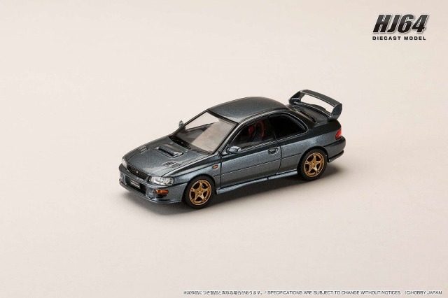 HJ64 1/64 スバル インプレッサ PURE SPORTS WRX type R STi Ver (GC8) V WR Type Fバンパー クールグレーメタリック