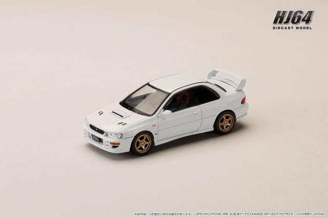 HJ64 1/64 スバル インプレッサ PURE SPORTS WRX type R STi Version (GC8) V WR Type Fバンパー ピュアホワイト