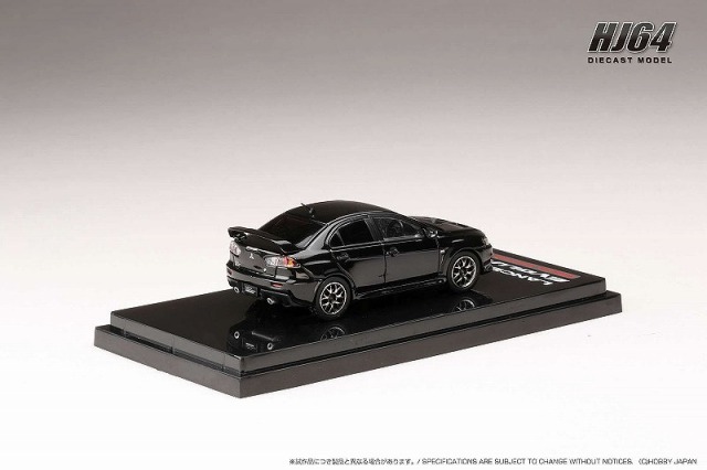 HobbyJapan 1/64 三菱ランサーエボリューションX FINAL EDITION エンジンディスプレイモデル付き ファントムブラックパール