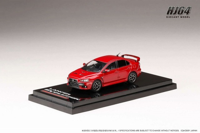 HobbyJapan 1/64 三菱ランサーエボリューションX FINAL EDITION エンジンディスプレイモデル付き レッドメタリック