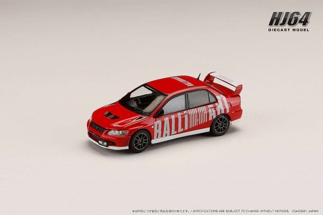 HJ64 1/64 三菱ランサーエボリューション 7 GSR RALLIART パルマレッド