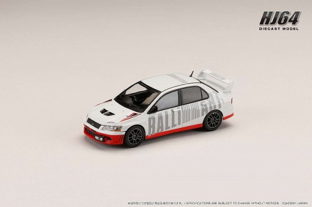HJ64 1/64 三菱ランサーエボリューション 7 GSR RALLIART スコーティアホワイト