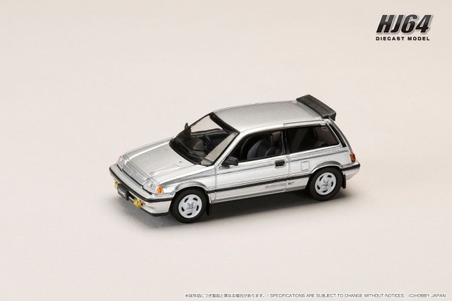 HobbyJapan 1/64 ホンダ CIVIC (AT) LATE VERSION / 純正オプションパーツ付 シルバー