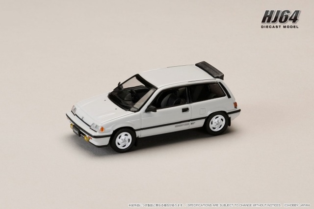HobbyJapan 1/64 ホンダ CIVIC (AT) LATE VERSION / 純正オプションパーツ付 ホワイト