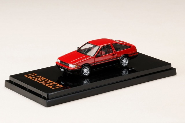HJ64 1/64 Toyota COROLLA LEVIN AE86 3 DOOR GT APEX 1983 レッド/ブラック