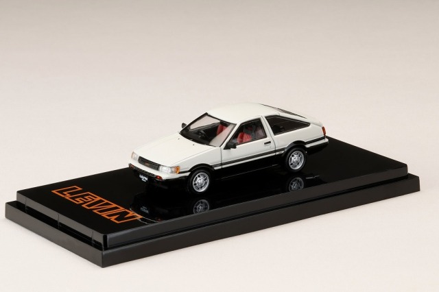 HJ64 1/64 Toyota COROLLA LEVIN AE86 3 DOOR GT APEX 1983 ホワイト/ブラック