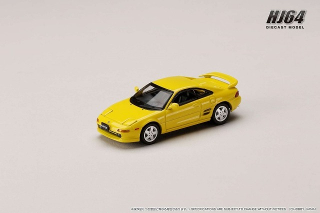 HJ64 1/64 トヨタ MR2 (SW20) GT-S (1993) スーパーブライトイエロー