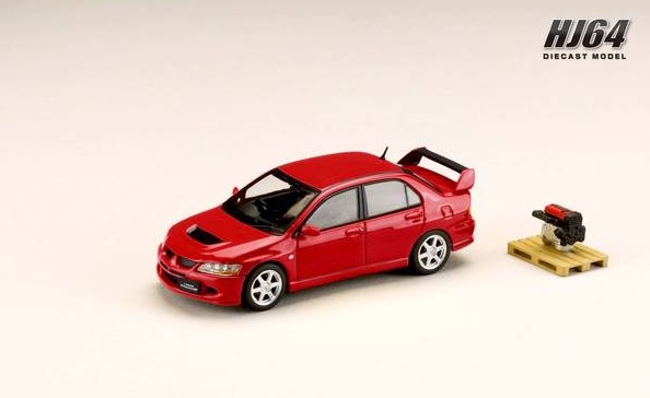 HobbyJapan 1/64 ミツビシ ランサー GSR エボリューション 8 エンジンディスプレイモデル付 レッドソリッド