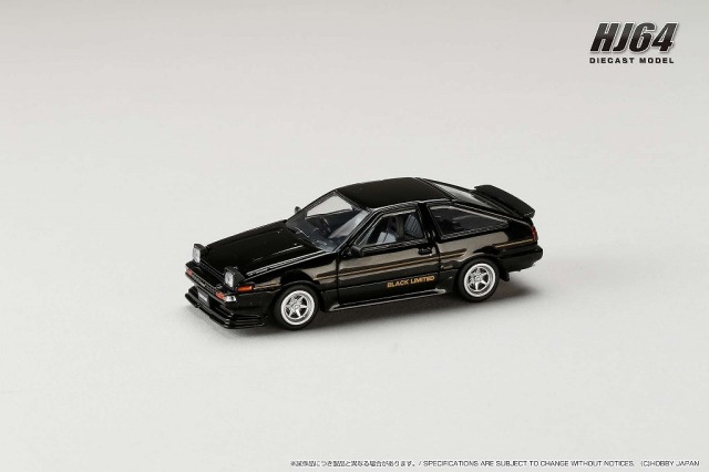 HJ64 1/64 トヨタ スプリンター トレノ GT APEX (AE86) BLACK LIMITED JDM Style ブラック