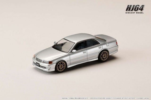 HJ64 1/64 トヨタ チェイサー ツアラーV (JZX100) アーリーver (1996) JDM 10スポークホイール シルバーメタリック