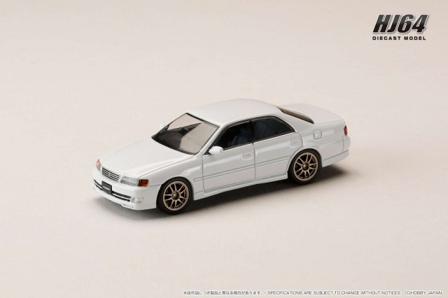HJ64 1/64 トヨタ チェイサー ツアラーV (JZX100) アーリーver (1996) JDM 10スポークホイール スーパーホワイトII