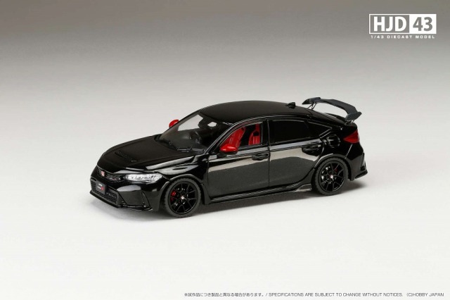 HJD43 1/43 ホンダ シビック TYPE R (FL5) 純正オプション装着車 クリスタルブラックパール