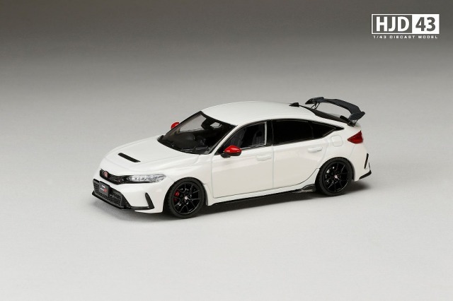 HJD43 1/43 ホンダ シビック TYPE R (FL5) RACING BLACK Package 純正オプション装着車 チャンピオンシップホワイト