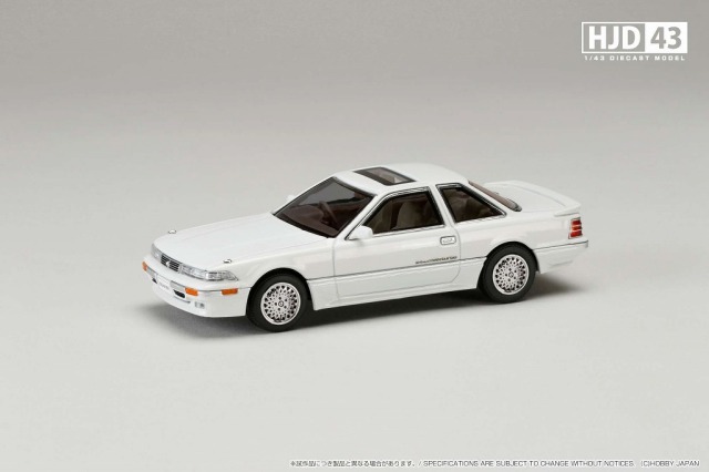 HJD43 1/43 トヨタ ソアラ 2000 TWINCAM24 TWIN TURBO GTTWIN TURBO L (GZ20) 1988 スーパーホワイト III