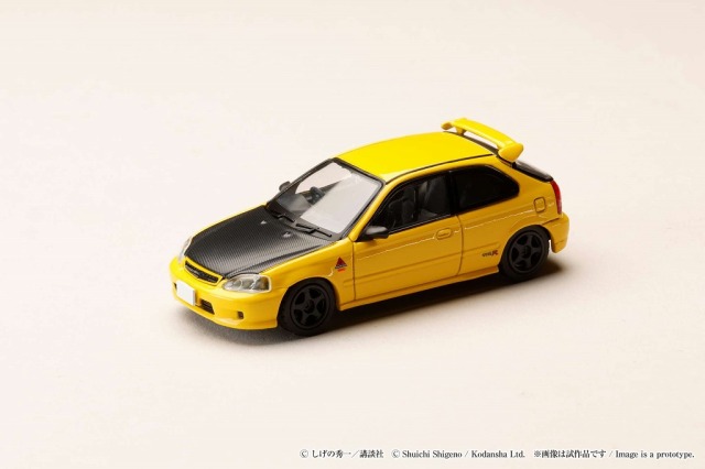 <予約 2025/11月発売予定> HobbyJapan 1/64 Honda CIVIC (EK9) 東堂塾 / 頭文字D 舘 智幸 VS 藤原 拓海