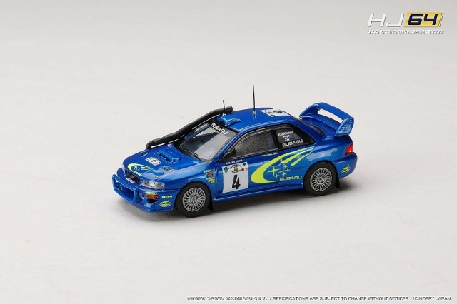 HJ64 1/64 SUBARU IMPREZA WRC 2000 #4 (SAFARI)