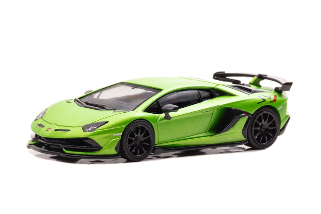 HUNG HING TOYS 1/64 Lamborghini AVENTADOR SVJ (Green Metallic) Black Wheel