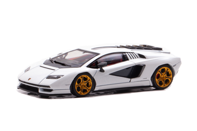 HUNG HING TOYS 1/64 Lamborghini COUNTACH LPI 800-4 (White) Gold Wheel