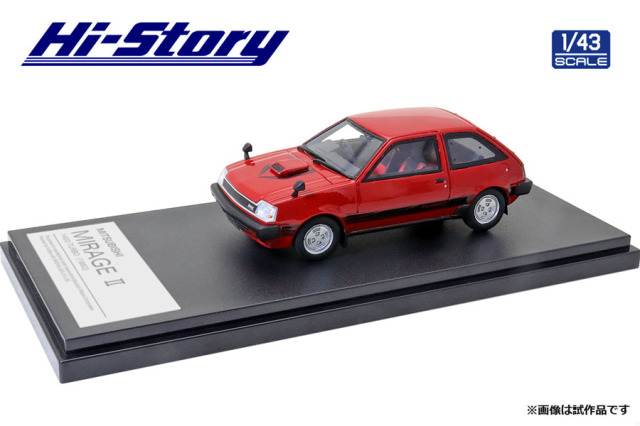 Hi-Story 1/43 MITSUBISHI MIRAGE II 1400 TURBO (1982) サファリレッド