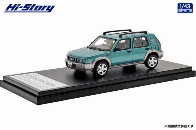 Hi-Story 1/43 Nissan ラシーン FORZA S package 1998 エメラルドグリーンPM/ソニックシルバーMツートーン