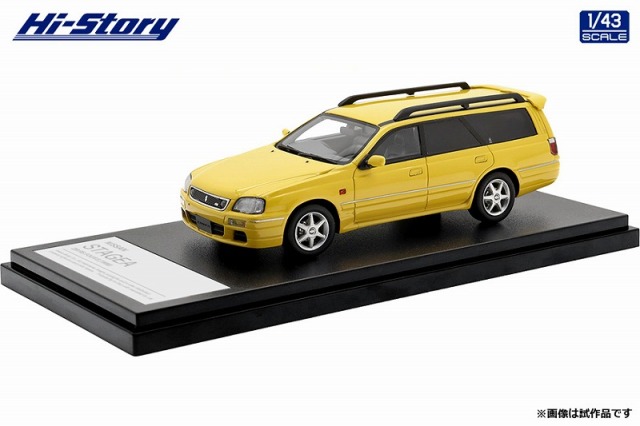 Hi-Story 1/43 NISSAN STAGEA 25t RS FOUR S (1998) ライトニングイエロー