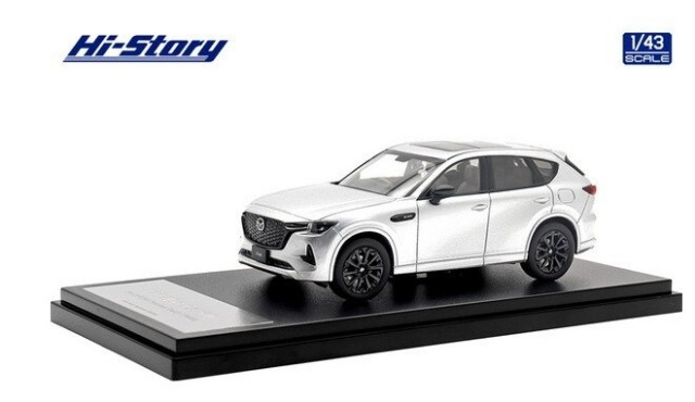 Hi-Story 1/43 MAZDA CX-60 XD-HYBRID Premium Sports (2022) ソニックシルバーメタリック (ダイキャスト製)