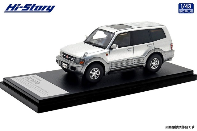Hi-Story 1/43 MITSUBISHI PAJERO Long SUPER EXCEED DI-DIESEL 3200 (1999) サテライトシルバー／クイーンズシルバー