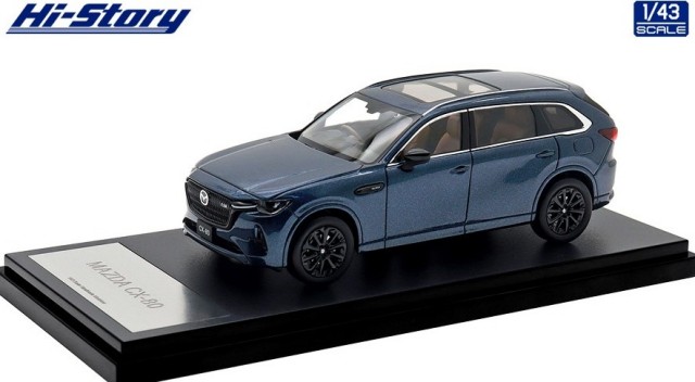 Hi-Story 1/43 MAZDA CX-80 (2024) ディープクリスタルブルーマイカ （ダイキャスト製）